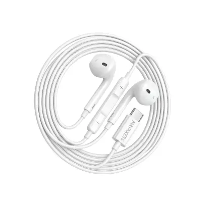 Mayaxess, Žične USB-C slušalke z vgrajenim mikrofonom za Galaxy Z Fold 5, Bela