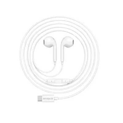 Mayaxess, Žične USB-C slušalke z vgrajenim mikrofonom zaGalaxy S24, Bela