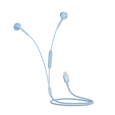 FORCE PLAY, Ojačane Lightning MFi žične slušalke z mikrofonom 1,2m, Modra