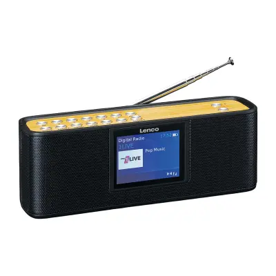 Prenosna radio DAB+ Bluetooth z lesenim dizajnom in 2,4-palčnim barvnim zaslonom