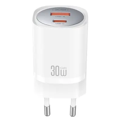 POLNILEC ZA TELEFON XO 30W 1X USB-C 1X USB-A S HITRIM POLNJENJEM