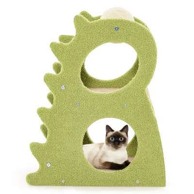 Dvonadstropna praskalnica za mačke Dinosaur cat house