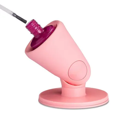 Silikonski držalo za stekleničke laka – protikapljni podstavek Pink