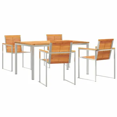 vidaXL Komplet za jedilnico v vrtu 5 pcs