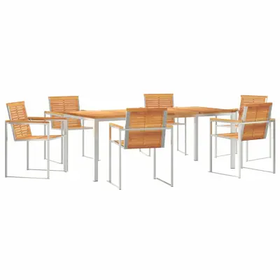 vidaXL Komplet za jedilnico v vrtu 7 pcs
