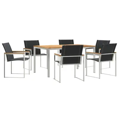 vidaXL Komplet za jedilnico v vrtu 7 pcs