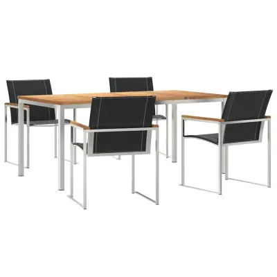 vidaXL Komplet za jedilnico v vrtu 5 pcs