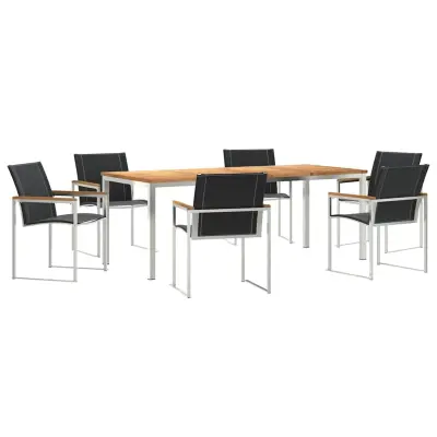 vidaXL Komplet za jedilnico v vrtu 7 pcs
