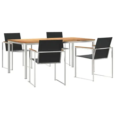 vidaXL Komplet za jedilnico v vrtu 5 pcs