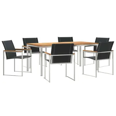 vidaXL Komplet za jedilnico v vrtu 7 pcs