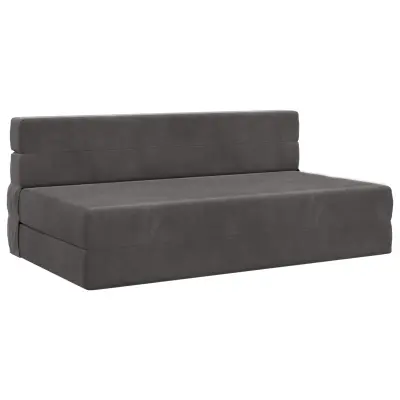 vidaXL Zložljiv kavč postelja Temno siva 152 x 86,5 x 60 cm Blago