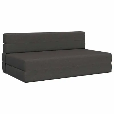 vidaXL Zložljiv kavč postelja Temno siva 152 x 86,5 x 60 cm Blago