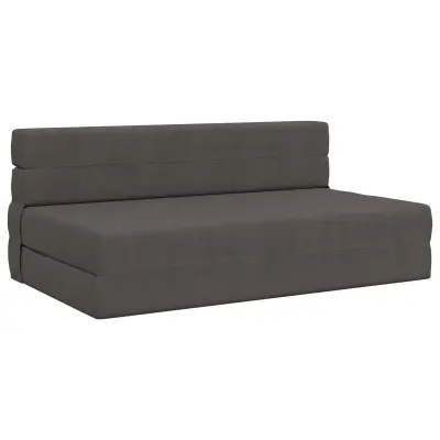 vidaXL Zložljiv kavč postelja Temno siva 152 x 86,5 x 60 cm Blago
