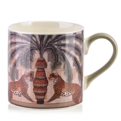 Skodelica porcelan Isaac Palma Pantery 9x13x9 večbarvna 1pc