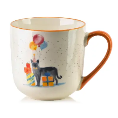 Skodelica porcelana Affekdesign By Mondex Jules 9,5x13x9,5 bela 1kos