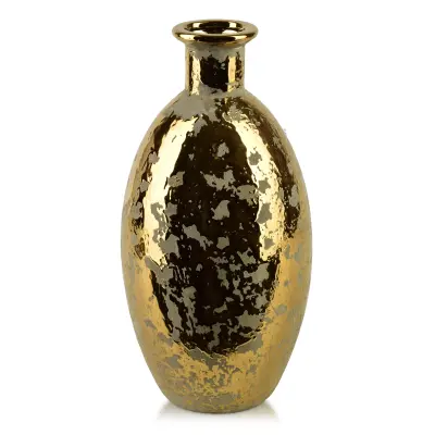 vaza keramika Mondex Yarine Gold 14x6x31cm zlata 1kos