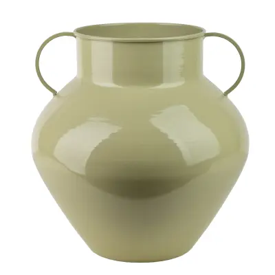 vaza kovina Mondex Roger 18,5x31x34cm žajbljevo zelena 1 kos