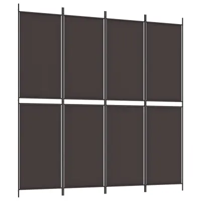 vidaXL Paravan 4-delni rjav 200x200 cm blago