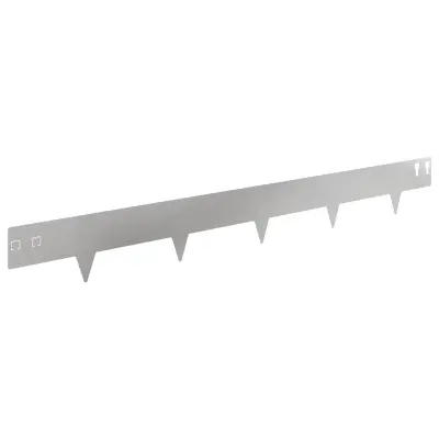 vidaXL Robovi trave 30 pcs 100 x 12 cm Jeklo Srebrna