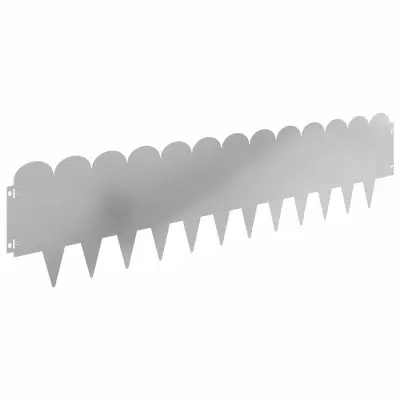 vidaXL Robovi trave 30 pcs 103 x 25 cm Jeklo Srebrna