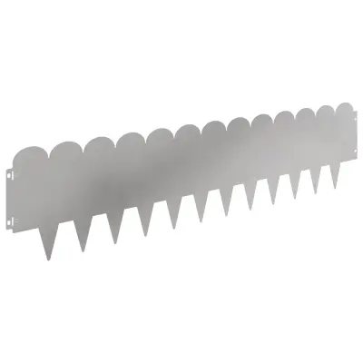 vidaXL Robovi trave 20 pcs 103 x 25 cm Jeklo Srebrna