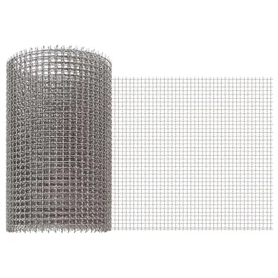vidaXL Mrežna zaslona 20 x 1000 cm 3 Mesh Inox 201 Srebrna