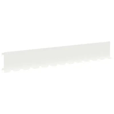 vidaXL Robovi trave 30 pcs 102 x 15 x 4 cm Jeklo Bela