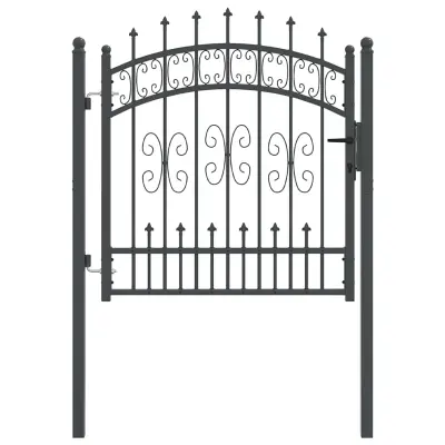 vidaXL Vrat z konico KAMPEN 103 x 100 cm Jeklo Siva Zaklenljivo