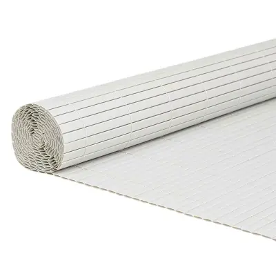 vidaXL Vrtna ograja dvostranska bela 1,8x3 m PVC