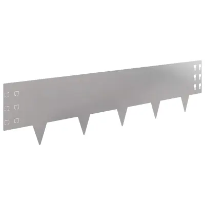 vidaXL Robovi trave 30 pcs 100 x 25 cm Jeklo Srebrna