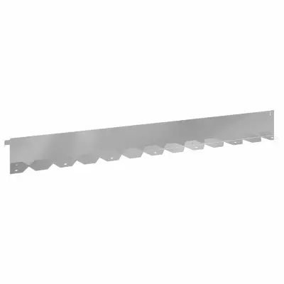 vidaXL Robovi trave 10 pcs 102 x 10 x 4 cm Jeklo Srebrna