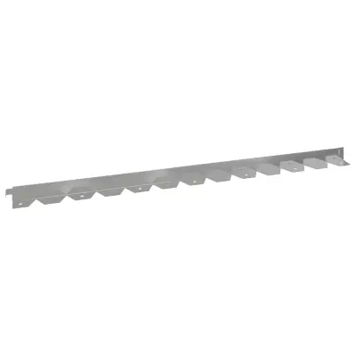 vidaXL Robovi trave 20 pcs 102 x 4 x 4 cm Jeklo Srebrna