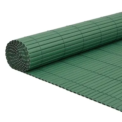 vidaXL Vrtna ograja dvostranska zelena 1,8x5 m PVC