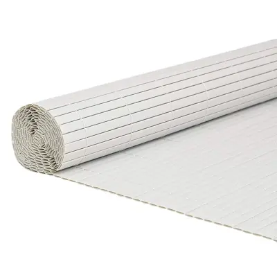 vidaXL Vrtna ograja dvostranska bela 1,8x5 m PVC