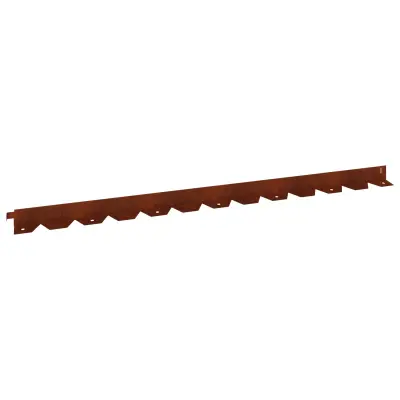 vidaXL Robovi trave 20 pcs 102 x 4 x 4 cm Jeklo Rjav