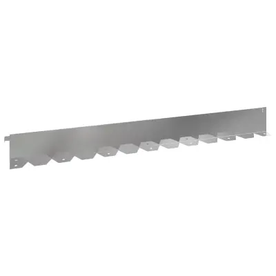 vidaXL Robovi trave 10 pcs 102 x 10 x 4 cm Jeklo Srebrna