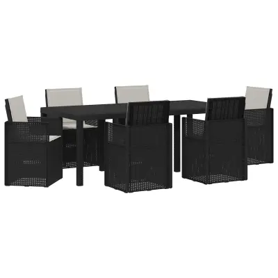 vidaXL Komplet za jedilnico v vrtu 7 pcs Antracit in svetlo siva PP