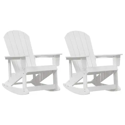 vidaXL Adirondack gugalniki 2 pcs Bela HDPE