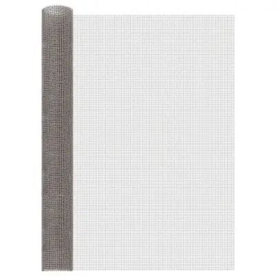 vidaXL Mrežna zaslona 100 x 500 cm 3 Mesh Inox 201 Srebrna