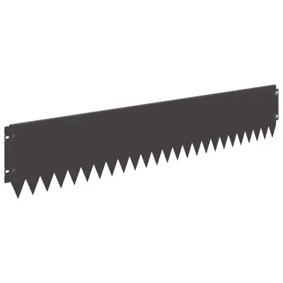 vidaXL Robovi trave 30 pcs 103 x 20 cm Jeklo Črna