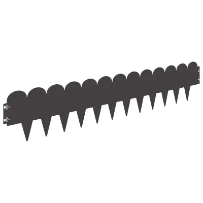 vidaXL Robovi trave 30 pcs 103 x 20 cm Jeklo Črna