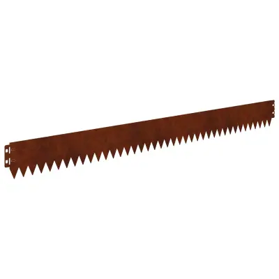 vidaXL Robovi trave 50 pcs 103 x 10 cm Jeklo Rjav