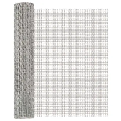 vidaXL Mrežna zaslona 60 x 1000 cm 8 Mesh Inox 201 Srebrna