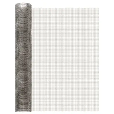 vidaXL Mrežna zaslona 80 x 200 cm 3 Mesh Inox 201 Srebrna