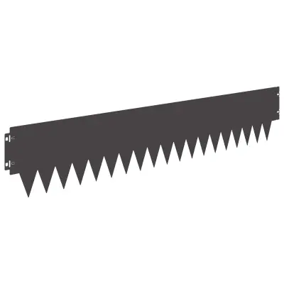 vidaXL Robovi trave 20 pcs 103 x 20 cm jeklo Črna