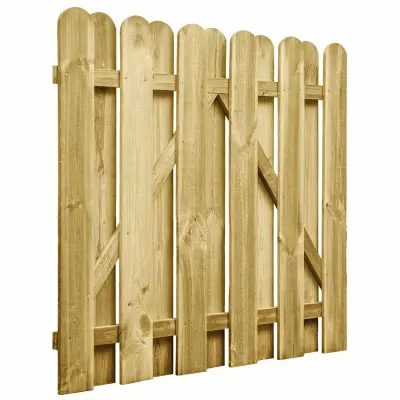 vidaXL Vrtna vrata 100 x 100 cm Trdna borovina Zelena