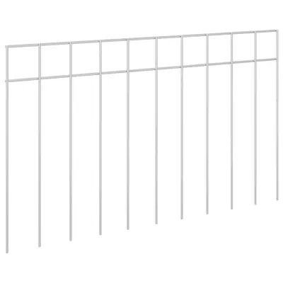 vidaXL Vrtni panel ograje 48 pcs Pocinkano jeklo Srebrna