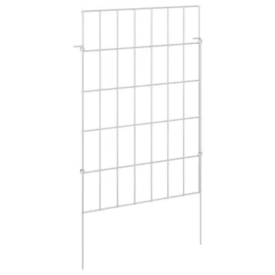 vidaXL Ograja za vrt z žeblji 24 pcs 35 x 50 cm Mesh Pocinkano jeklo