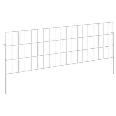 vidaXL Ograja za vrt z žeblji 12 pcs 95 x 30 cm Mesh Pocinkano jeklo