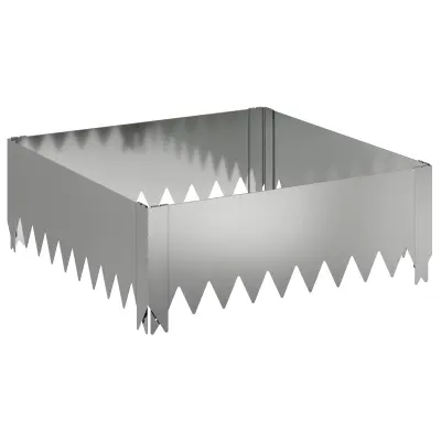 vidaXL Robovi trave 60 x 60 x 20 cm Jeklo Srebrna